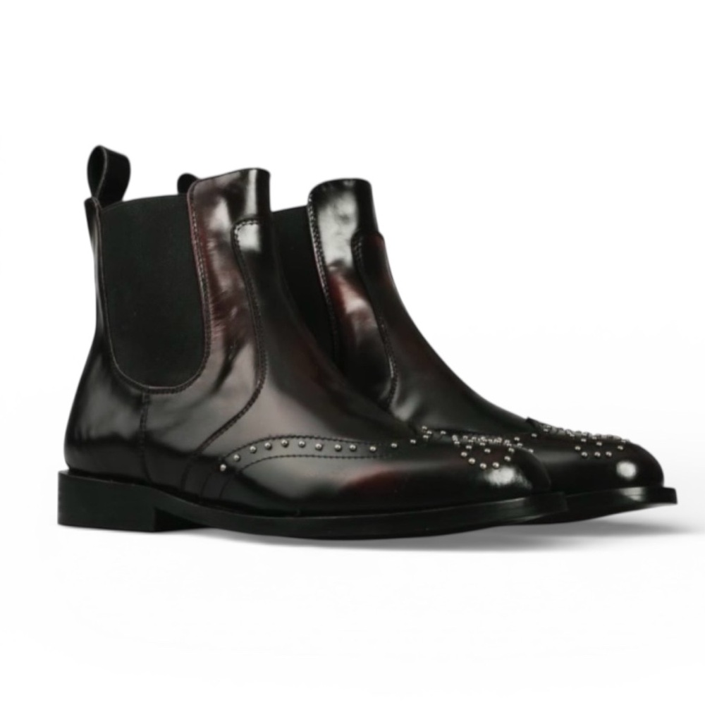 Sabatter Katania Vino Studded Chelsea Boots – Women’s 8.5 (MX 26.5)